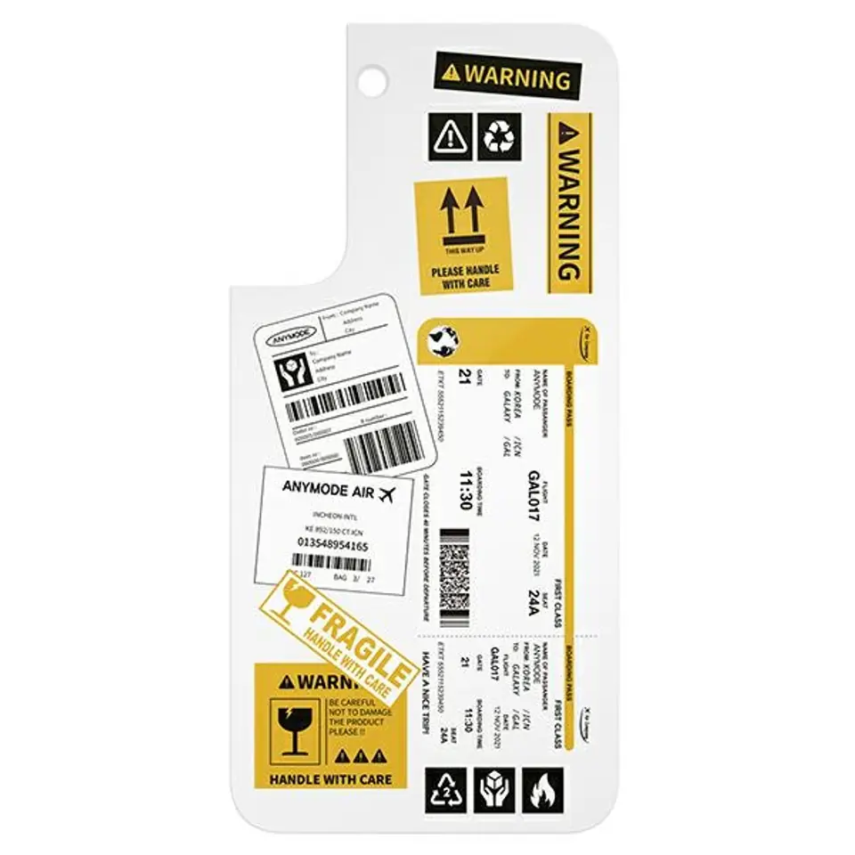 ⁨Panel Samsung GP-TOU021AMIWW do etui Frame Cover do Galaxy S22 biały/white⁩ w sklepie Wasserman.eu