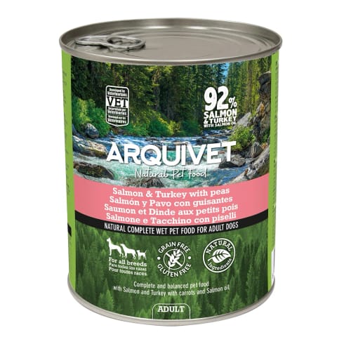 ⁨ARQUIVET mokra karma dla psa z łososiem i indykiem 800G⁩ w sklepie Wasserman.eu