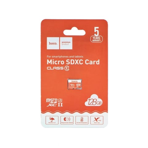 ⁨Karta microSD 128GB class 10 Hoco pomarańczowa⁩ w sklepie Wasserman.eu