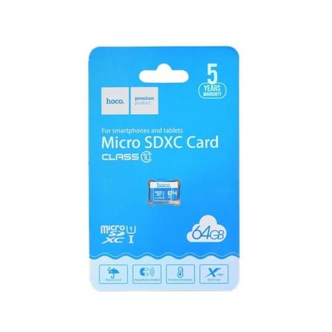 ⁨Karta microSD 64GB class 10 Hoco niebieska⁩ w sklepie Wasserman.eu