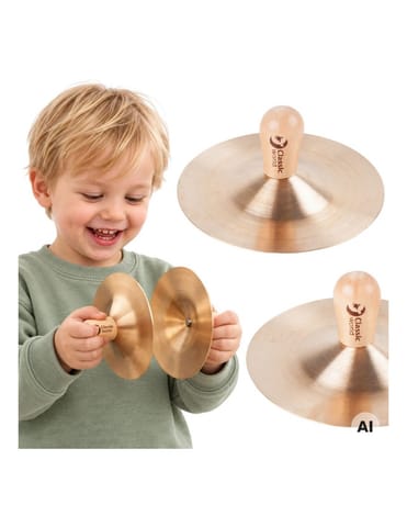 ⁨CLASSIC WORLD EDU Instrument Muzyczny Talerze (9 cm) dla Dzieci 2 szt.⁩ w sklepie Wasserman.eu