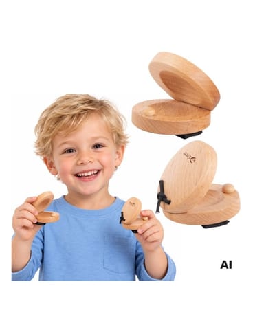⁨CLASSIC WORLD EDU Drewniany Instrument Ręczny Kastaniet⁩ w sklepie Wasserman.eu