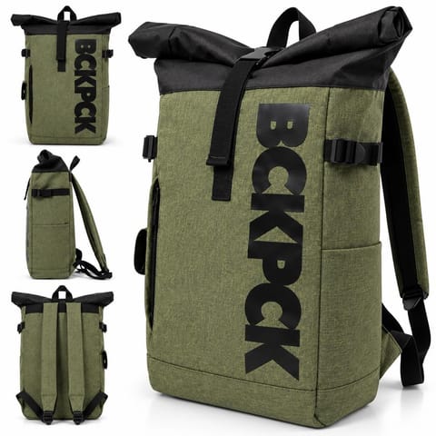 ⁨Plecak NORLÄNDER BCKPCK Rolltop 36L na Laptop 15,6” Wodoodporny Zielony/Czarny⁩ w sklepie Wasserman.eu