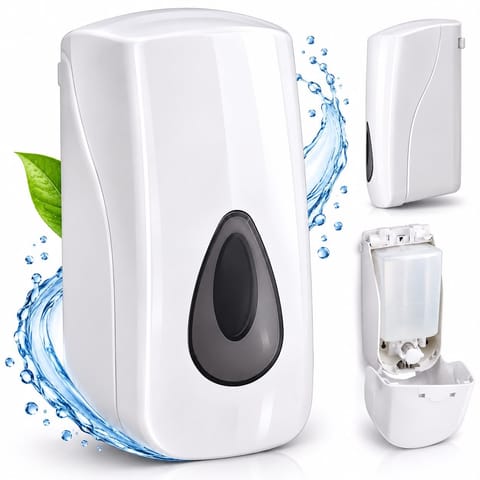 ⁨Dozownik Podajnik Dyspenser Mydła w Płynie 900 ml Naścienny Biały⁩ w sklepie Wasserman.eu