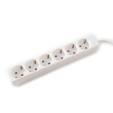 ⁨Value Power Strip, 6x, white, 3m⁩ w sklepie Wasserman.eu
