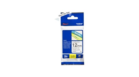 ⁨Brother TZ-231 Laminated Tape Black on White, TZe, 8 m, 1.2 cm⁩ w sklepie Wasserman.eu