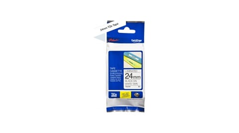 ⁨Brother TZ-251 Laminated Tape Black on White, TZe, 8 m, 2.4 cm⁩ w sklepie Wasserman.eu