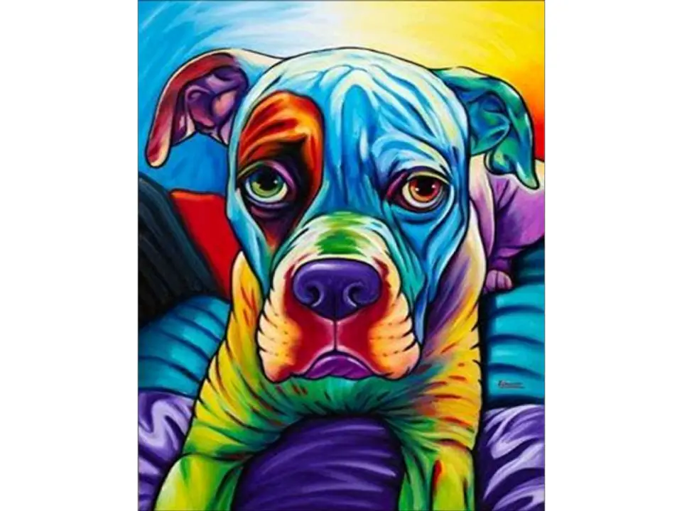 ⁨Diamond Embroidery, Painting, Diamond Mosaic Diamond Painting, DOG COLOR 30x40cm⁩ at Wasserman.eu