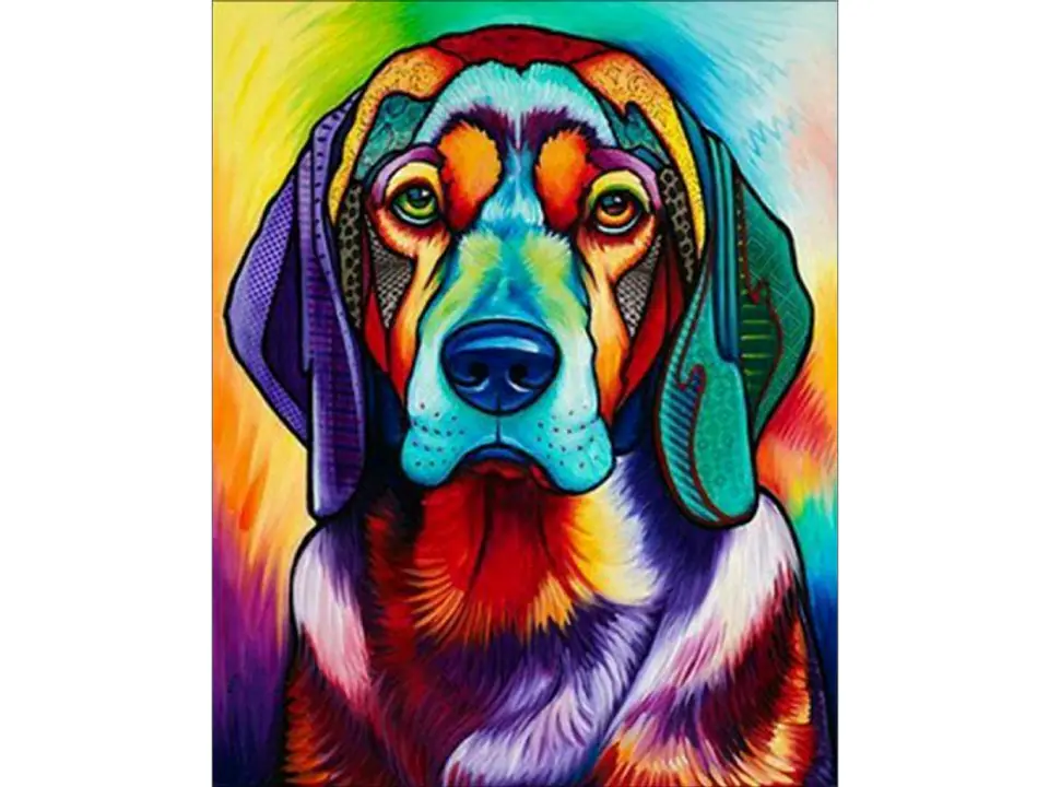 ⁨Diamond Embroidery, Painting, Diamond Mosaic Diamond Painting, DOG COLOR 30x40cm⁩ at Wasserman.eu