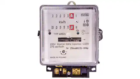 ⁨Electricity meter 1-phase II tariff A52c 10/40A 230V (reconditioned / calibrated)⁩ at Wasserman.eu