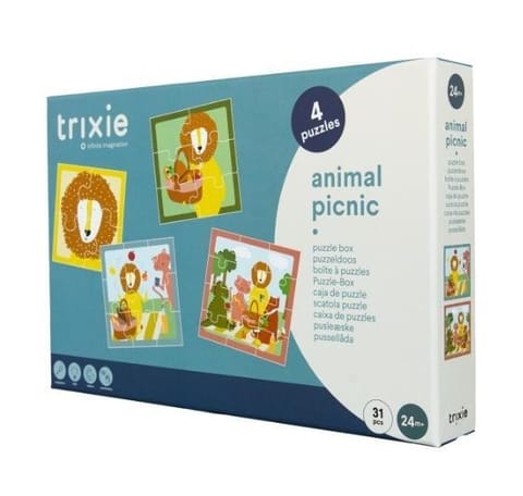 ⁨Puzzle 4w1 Piknik ze Zwierzątkami⁩ w sklepie Wasserman.eu