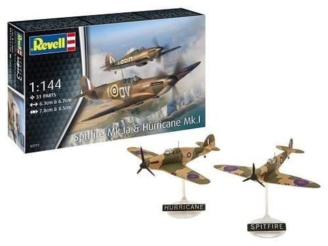 ⁨Plastic model Supermarine Spitfire MkIa&H.Huriccane 1/144⁩ at Wasserman.eu