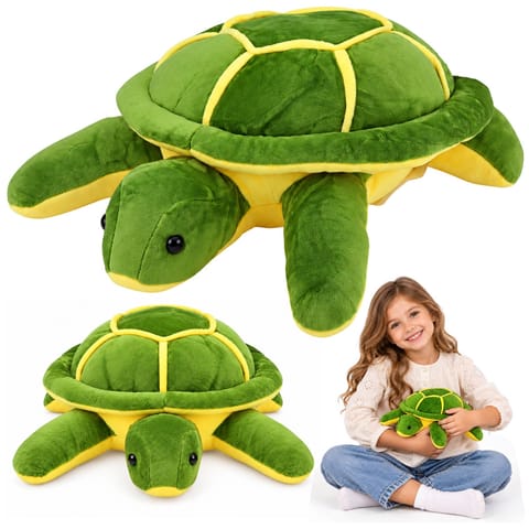 ⁨Pluszowy Żółw Maskotka Przytulanka Miękki Żółto-Zielony 23cm⁩ w sklepie Wasserman.eu