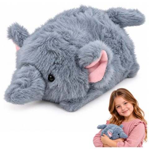 ⁨Mały Pluszowy Słonik Czerwona Przytulanka Maskotka Zwierzątko Szary 16 cm⁩ w sklepie Wasserman.eu
