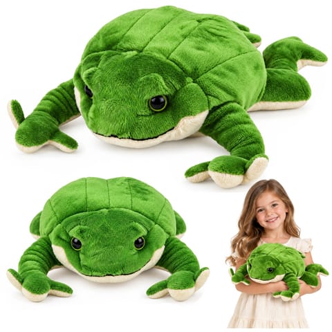 ⁨Pluszowa Żabka Maskotka Przytulanka Miękka Żaba Obciążeniowa Zielona 58 cm⁩ w sklepie Wasserman.eu