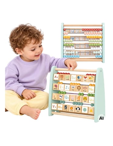 ⁨TOOKY TOY Liczydło Dwustronne do Nauli Liczenia oraz Alfabetu Obrazki⁩ w sklepie Wasserman.eu