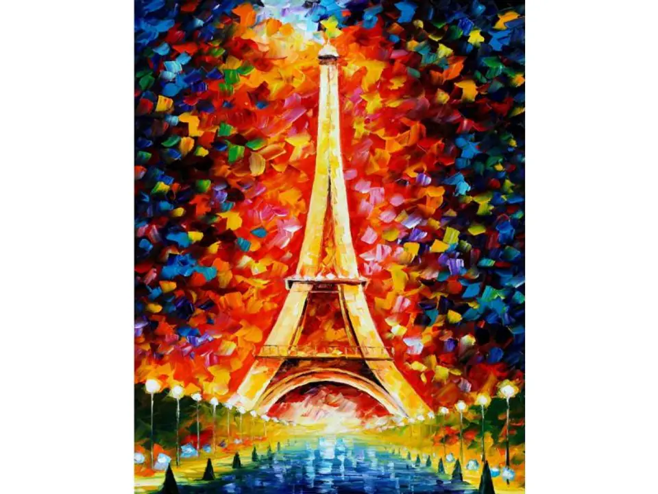 ⁨Diamond Embroidery, Painting, Diamond Mosaic Diamond Painting, EIFFEL TOWER IN COLOUR 30x40cm⁩ at Wasserman.eu