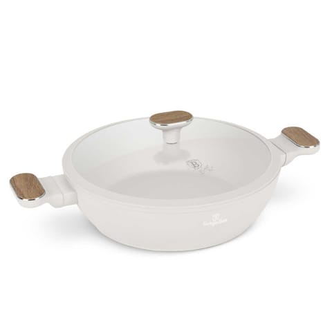 ⁨PŁASKI GARNEK TYTANOWY Z POKRYWĄ 28cm BERLINGER HAUS BH-8318 SAHARA NORDIC⁩ w sklepie Wasserman.eu