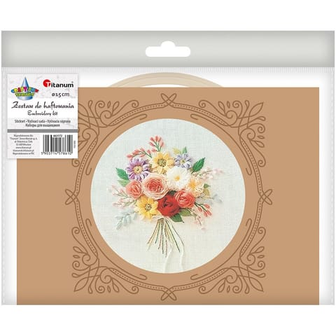 ⁨Zestaw do haftowania KWIATY 15cm 663172 TITANUM⁩ w sklepie Wasserman.eu