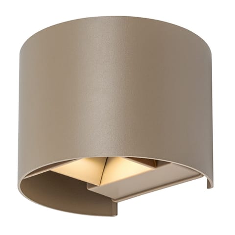⁨Kinkiet zewnętrzna, Virna, LED 5W, 420lm, barwa 2700,4000,6500K, IP54, szary-beż, 77217⁩ w sklepie Wasserman.eu