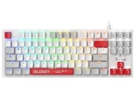 ⁨Klawiatura mechaniczna A4TECH BLOODY S310N Energy White BLMS Red (87 Keys)⁩ w sklepie Wasserman.eu