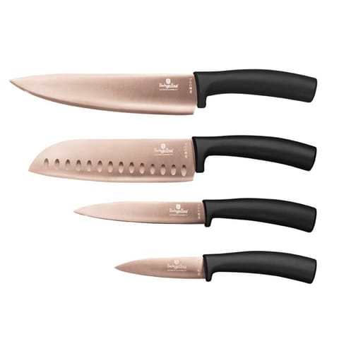 ⁨ZESTAW 4 NOŻY KUCHENNYCH BERLINGER HAUS BH-2385 BLACK ROSE⁩ w sklepie Wasserman.eu