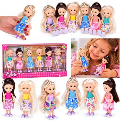⁨Urocze mini laleczki do zabawy Lalka 12 cm 6szt ZA4755⁩ w sklepie Wasserman.eu