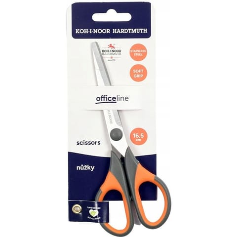 ⁨Nożyczki 16,5cm SOFT GRIP na blistrze 9978001018BL KOH-I-NOOR⁩ w sklepie Wasserman.eu