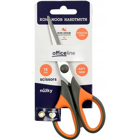 ⁨Nożyczki 15cm SOFT GRIP na blistrze 9978001017BL KOH-I-NOOR⁩ w sklepie Wasserman.eu