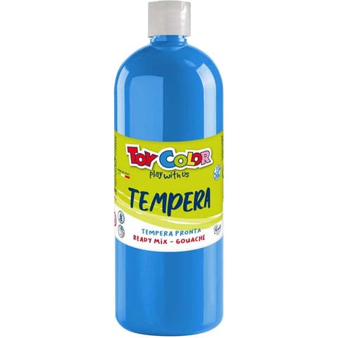 ⁨Farba TEMPERA 1000ml cyan blue 0554/18 TOY COLOR⁩ w sklepie Wasserman.eu
