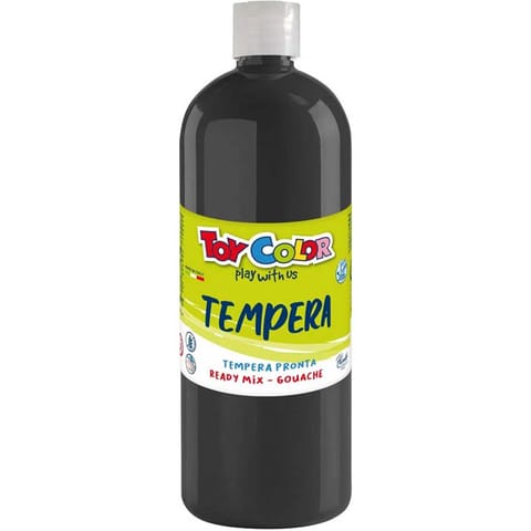 ⁨Farba TEMPERA 1000ml black 0554/24 TOY COLOR⁩ w sklepie Wasserman.eu