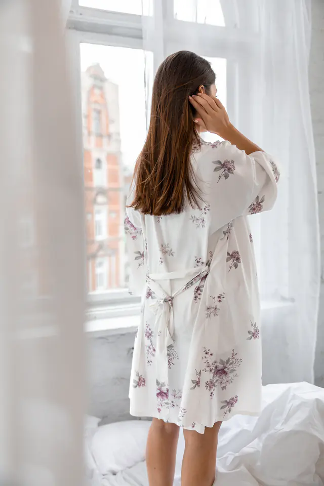 ⁨Bathrobe Moya White (Size L/XL)⁩ at Wasserman.eu