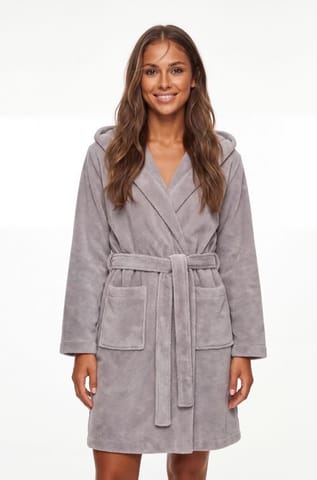 ⁨Szlafrok Honey 2601 Szary (Rozmiar S)⁩ w sklepie Wasserman.eu