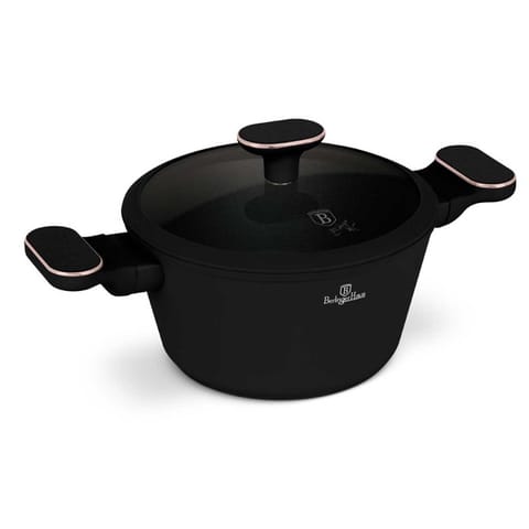 ⁨GARNEK TYTANOWY Z POKRYWĄ 20cm BERLINGER HAUS BH-8357 BLACK ROSE⁩ w sklepie Wasserman.eu
