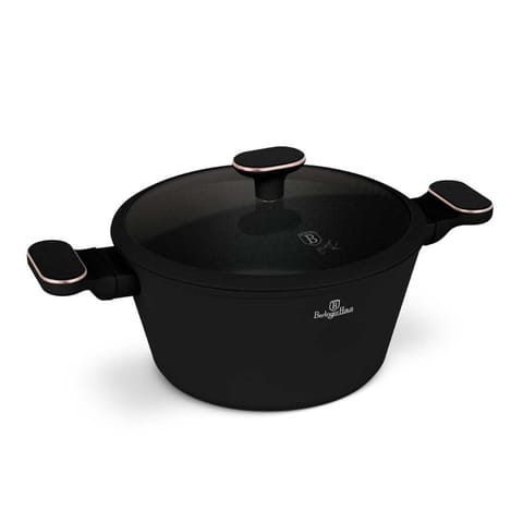 ⁨GARNEK TYTANOWY Z POKRYWĄ 24cm BERLINGER HAUS BH-8358 BLACK ROSE⁩ w sklepie Wasserman.eu