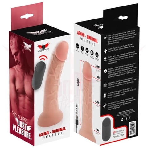 ⁨Mythology Fantasy Dildo - Mythology - Asher Original Dildo M - Vibrator + Remote Control With Watchme Wireless Technology⁩ w sklepie Wasserman.eu