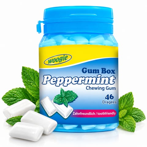 ⁨Woogie Peppermint Guma do Żucia Mięta Pieprzowa bez Cukru 46 szt.⁩ w sklepie Wasserman.eu