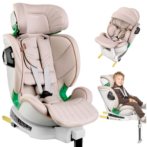 ⁨Fotelik samochodowy obrotowy z nogą Nukido Shelly 0-12 lat I-Size ISOFIX⁩ w sklepie Wasserman.eu