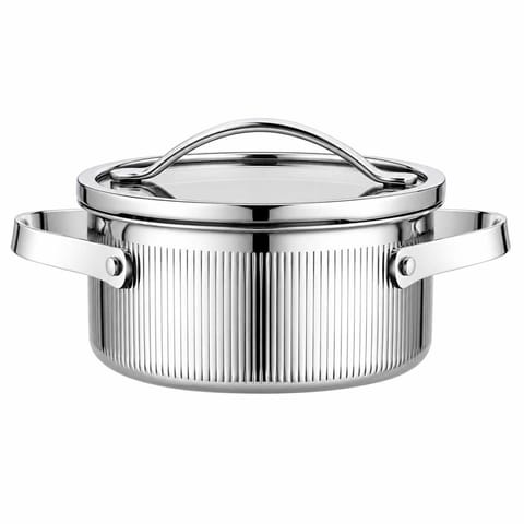 ⁨GARNEK STALOWY Z POKRYWĄ 18cm 1,5L VCASA VC-90122 VELORA⁩ w sklepie Wasserman.eu