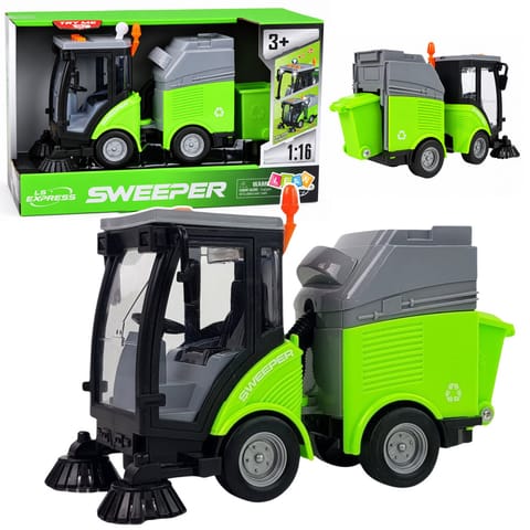 ⁨Garbage truck Sweeper with Sounds and Moving Parts Injection Drive 1:16⁩ at Wasserman.eu