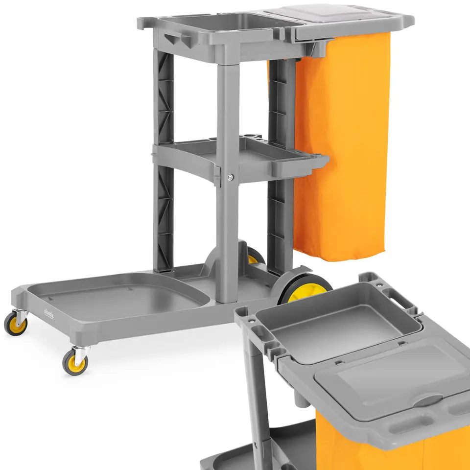 ⁨Service trolley with shelves, mop holder and laundry bag + lid⁩ at Wasserman.eu