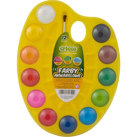 ⁨Farby akwarelowe CRICCO 12 kolorów paletaka CR361K12 HL⁩ w sklepie Wasserman.eu