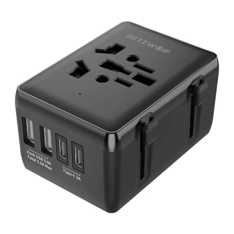 ⁨Adapter podróżny BLITZWOLF BW-TA1 4w1 2xUSB-A USB-C PD 20W⁩ w sklepie Wasserman.eu