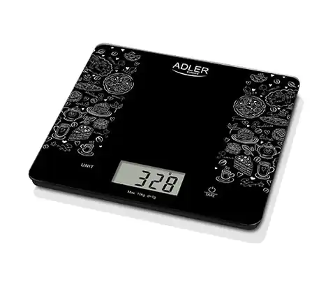 ⁨Adler Kitchen scale AD 3171 Maximum weight (capacity) 10 kg, Graduation 1 g, Display type LCD, Black⁩ at Wasserman.eu
