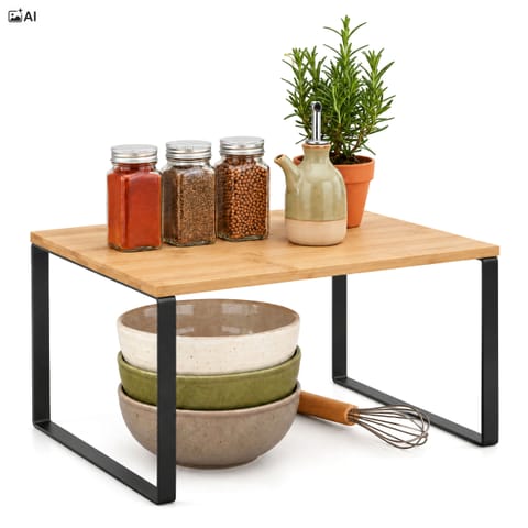 ⁨Półka bambusowa kuchenna GINGER MAX natural⁩ w sklepie Wasserman.eu