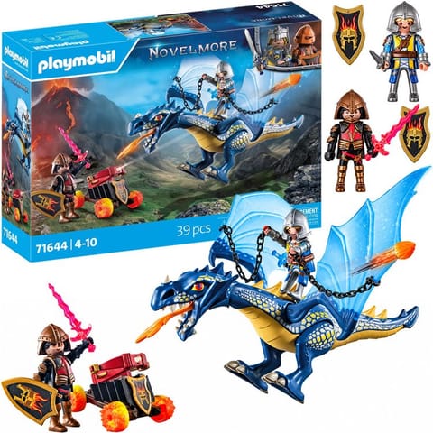 ⁨Playmobil Klocki 39-ele Novelmore Smok z rycerzami + wyrzutnia ZA6738⁩ w sklepie Wasserman.eu