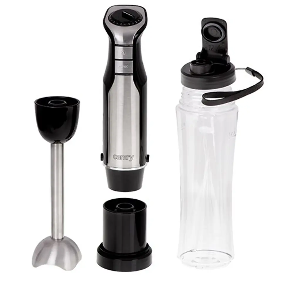 ⁨Camry Blender MS8CM6110 MaxoMixx Hand and personal blender in one, 400 W, Number of speeds 6, Turbo mode, Black/Stainless steel⁩ w sklepie Wasserman.eu