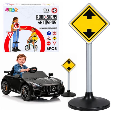⁨Znak Drogowy Ostrzegawczy Ruch Dwukierunkowy Edukacyjny Dla Dzieci 70 cm⁩ w sklepie Wasserman.eu