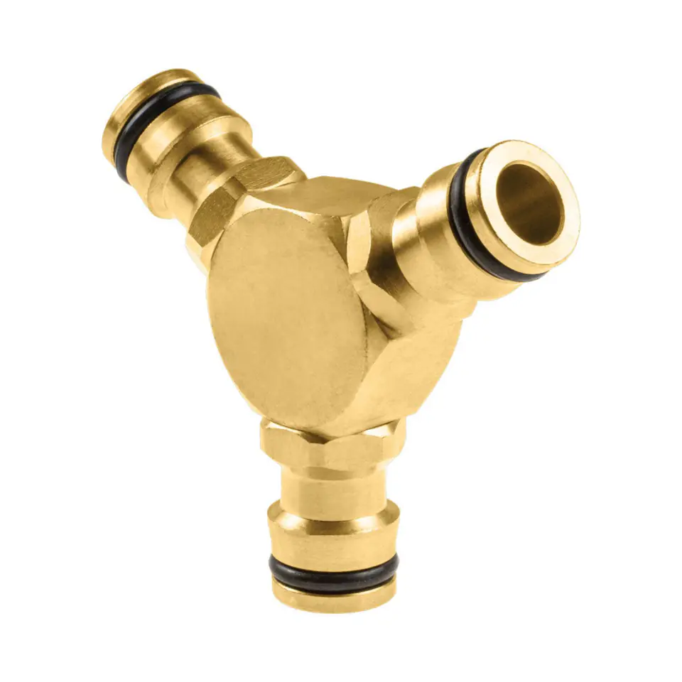 ⁨Tee connector Cellfast Brass brass⁩ at Wasserman.eu