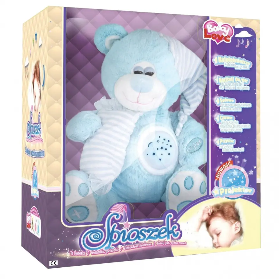 Projector Sleeping teddy bear blue at Wasserman.eu
